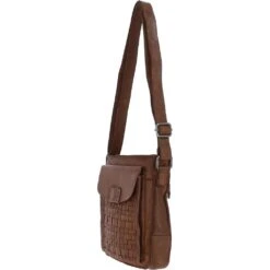 Vintage Woven Classic Leather Crossbody Bag Taupe : D-76 -Luxe Style Central vintage woven classic leather crossbody bag taupe d 76 p4274 18209 image