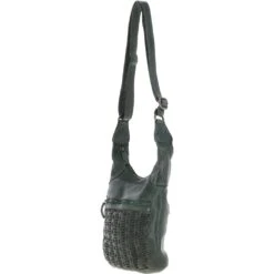 Vintage Woven Leather Crossbody Bag Green: D-92 -Luxe Style Central vintage woven leather crossbody bag green d 92 p6967 25712 image