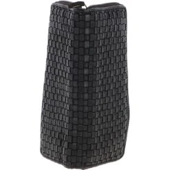 Vintage Woven Leather Zip Around Large 10 Card Coin Note Purse Dark Grey : D-81 -Luxe Style Central vintage woven leather zip around large 10 card coin note purse dark grey d 81 p4286 18389 image