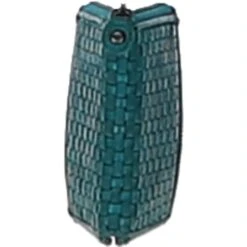 Vintage Woven Leather Zip Around Small 6 Card Coin Purse Turquise : D-80 -Luxe Style Central vintage woven leather zip around small 6 card coin purse turquise d 80 p6359 23225 image