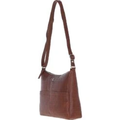 Vittoria Croc Print Leather Shoulder Bag Cognac/croc: MC4 -Luxe Style Central vittoria croc print leather shoulder bag cognac croc mc4 p6843 25162 image