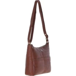 Vittoria Croc Print Leather Shoulder Bag Cognac/croc: MC4 -Luxe Style Central vittoria croc print leather shoulder bag cognac croc mc4 p6843 25166 image