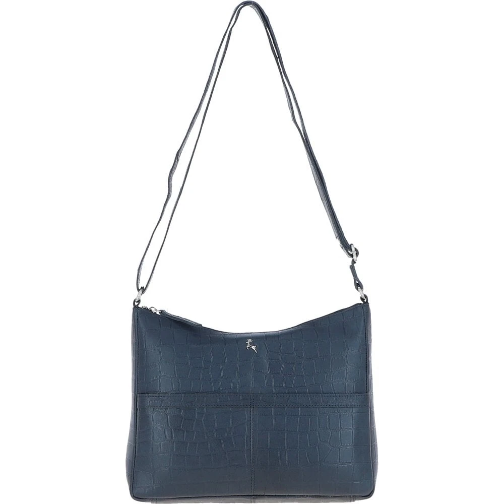 Vittoria Croc Print Leather Shoulder Bag Navy/croc: MC4 3 Vittoria Croc Print Leather Shoulder Bag Navy/croc: MC4