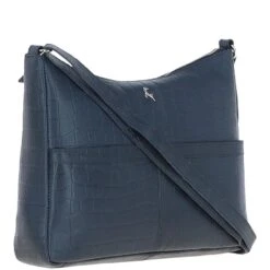 Vittoria Croc Print Leather Shoulder Bag Navy/croc: MC4 15 Vittoria Croc Print Leather Shoulder Bag Navy/croc: MC4 -Luxe Style Central vittoria croc print leather shoulder bag navy croc mc4 p6844 25173 image