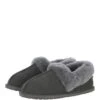 Women's Classic Suede Sheepskin Cuff Slippers Grey : Fen-LCS -Luxe Style Central womens classic suede sheepskin cuff slippers grey fen lcs p4178 17895 image