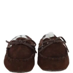 Women's Classic Suede Sheepskin Moccasin Slippers Brown: Ladies Moccasins -Luxe Style Central womens classic suede sheepskin moccasin slippers brown ladies moccasins p3130 17361 image