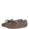 Women's Classic Suede Sheepskin Moccasin Slippers Mink: Ladies Moccasins