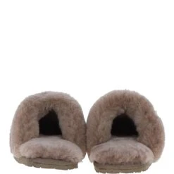 Women's Classic Suede Sheepskin Slippers Taupe: Fen-Ladies -Luxe Style Central womens classic suede sheepskin slippers taupe fen ladies p5571 20083 image