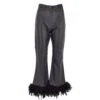 Women's Duck Feather Flared 60's Leather Jeans Black : Flared DJ -Luxe Style Central womens duck feather flared 60s leather jeans black flared dj p3332 14616 image