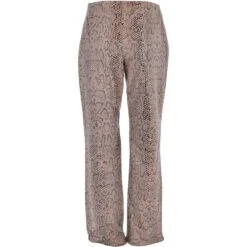 Women's Flared 60's Snake Print Leather Jeans Beige : Flared 4053 -Luxe Style Central womens flared 60s snake print leather jeans beige flared 4053 p3329 14630 image