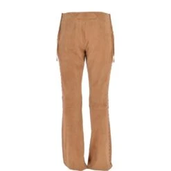 Women's Flared 60's Suede Leather Jeans Beige Suede : Flared 3587 -Luxe Style Central womens flared 60s suede leather jeans beige suede flared 3587 p3327 14622 image