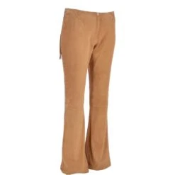 Women's Flared 60's Suede Leather Jeans Beige Suede : Flared 3587 -Luxe Style Central womens flared 60s suede leather jeans beige suede flared 3587 p3327 14623 image
