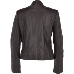 Women's Leather Biker Jacket Brown : Tavira -Luxe Style Central womens leather biker jacket brown tavira p3282 14328 image