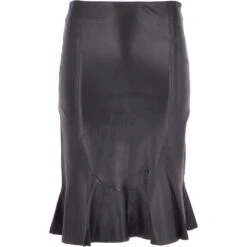 Women's Leather Fish Tail Skirt Black : FT Skirt