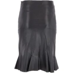 Women's Leather Fish Tail Skirt Black : FT Skirt -Luxe Style Central womens leather fish tail skirt black ft skirt p3333 14610 image