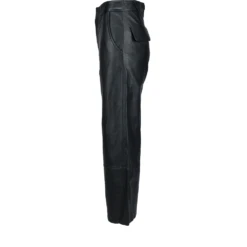 Womens Leather Jeans Black/ Nappa : Flared Pedal Pushers -Luxe Style Central womens leather jeans black nappa flared pedal pushers p2276 10305 image