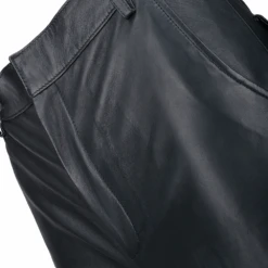 Womens Leather Jeans Black/ Nappa : Flared Pedal Pushers -Luxe Style Central womens leather jeans black nappa flared pedal pushers p2276 10307 image