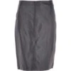 Women's Leather Pencil Skirt Black : V2 Knee -Luxe Style Central womens leather pencil skirt black v2 knee p3337 14600 image