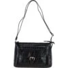 Women's Leather Shoulder Handbag Black/croc: 63786 Croc -Luxe Style Central womens leather shoulder handbag black croc 63786 croc p6592 24068 image