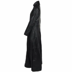Womens Long Length Gothic Coat Black/nap : Lucine -Luxe Style Central womens long length gothic coat black nap lucine p1249 5407 image