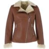 Womens Luxury Shearling Jacket Tan: Alayna -Luxe Style Central womens luxury shearling jacket tan alayna p3886 21720 image