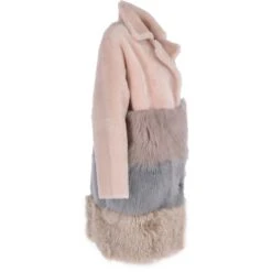 Womens Luxury Sheepskin Coat Baby Pink/multi : Shona -Luxe Style Central womens luxury sheepskin coat baby pink multi shona p3433 15028 image