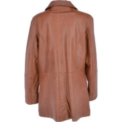 Women's Oversized Leather Coat Tan : Isleen -Luxe Style Central womens oversized leather coat tan isleen p3301 14400 image