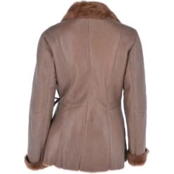 Women's Shearling Sheepskin Jacket Brown: Cassidy -Luxe Style Central womens shearling sheepskin jacket brown cassidy p2994 13253 image