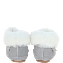  Women's Sheepskin Slippers Light Grey: Ladies Booties -Luxe Style Central womens sheepskin slippers light grey ladies booties p6682 24378 image