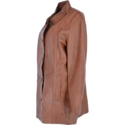 Front Page -Luxe Style Central womens single breasted oversized leather coat cognac app fiona p3297 14411 image