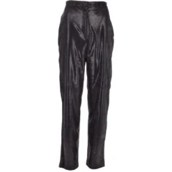 Womens Snake Print Leather Trousers Black/croc: 766